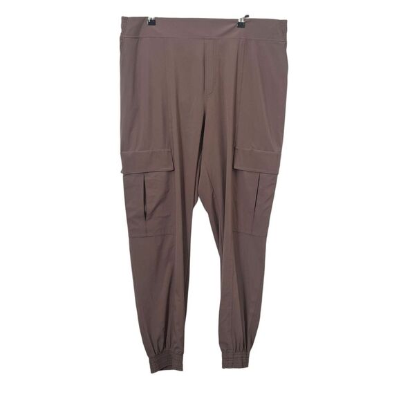 Athleta Chelsea Utility Jogger Pants Women’s Size 16 Brown Stretch Tapered Cargo - Picture 2 of 13